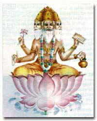 What does Vishnu hold in his hands?